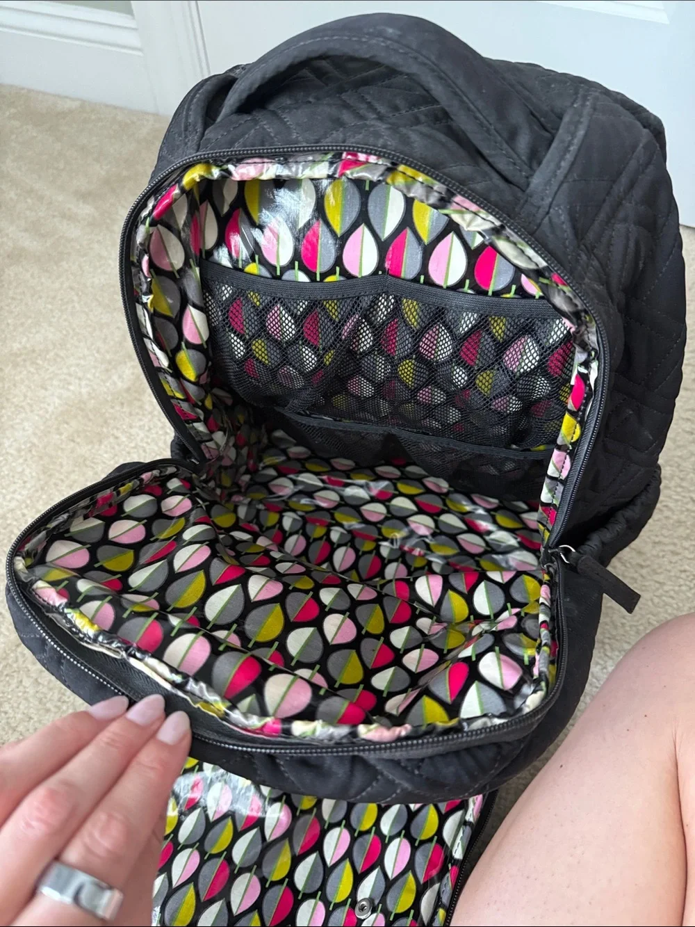 Vera Bradley backpack diaper bag
